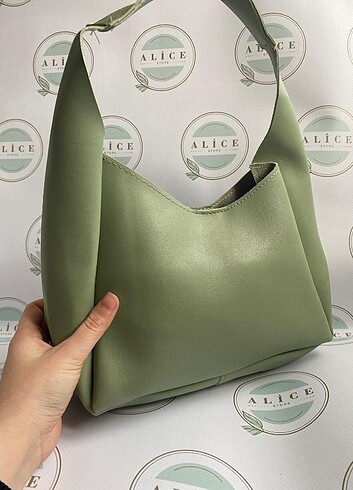 Yeşil pinterest kadın kol çantası