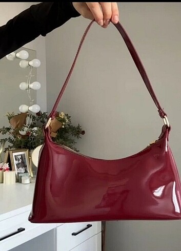 Bordo rugan cheryy çanta