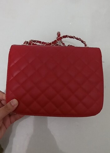 Chanel Kırmızı renk channel kadın kol çantası