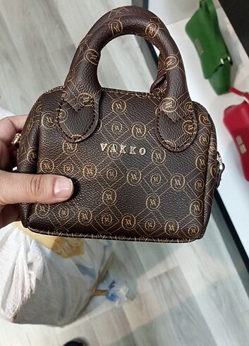 Kahverengi mini speedy Vakko model çanta