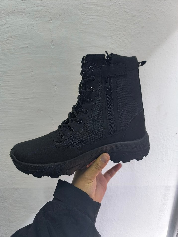 Siyah Kamuflaj Desenli Erkek Outdoor Bot - Görsel 2