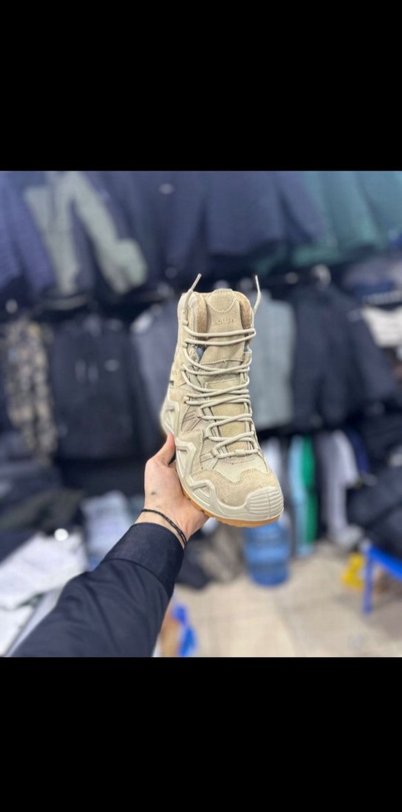 Bej Kamuflaj Desenli Bağcıklı Erkek Bot - Görsel 2