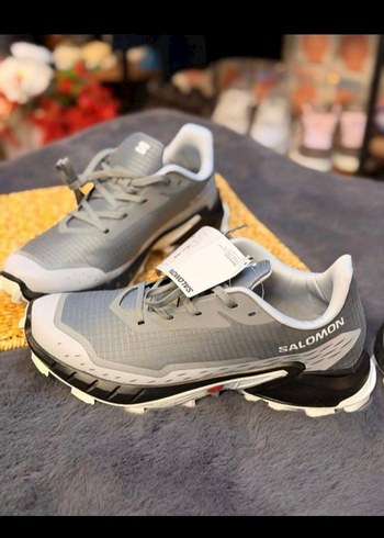 Gri Bağcıklı Salomon Outdoor Ayakkabı - Görsel 4