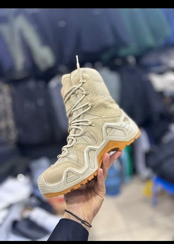 Bej Kamuflaj Desenli Bağcıklı Erkek Bot - Görsel 7