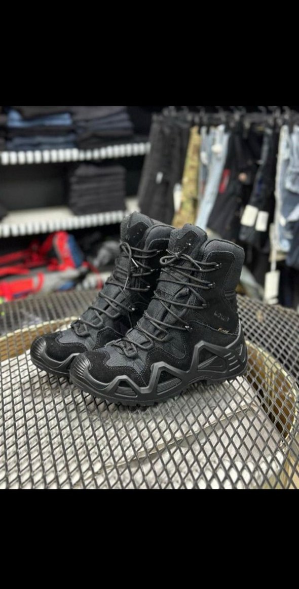 Siyah Kamuflaj Desenli Bağcıklı Erkek Biker Bot - Görsel 3