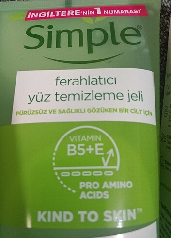  Beden Simple 2 li hassas yüz temizleyici 