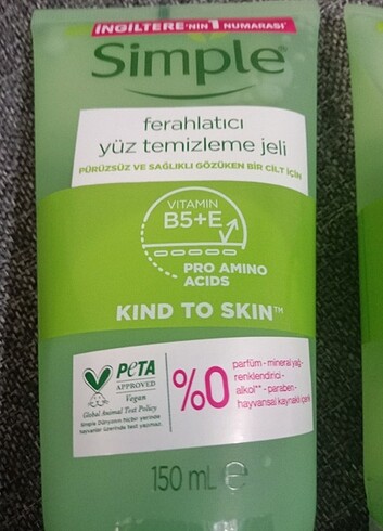 Simple Simple 2 li hassas yüz temizleyici jel 