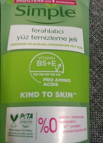  Beden Simple 2 li hassas yüz temizleyici jel 