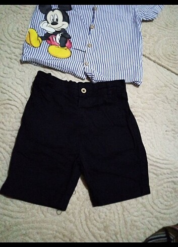 24-36 Ay Beden lacivert Renk Gömlek Short takim
