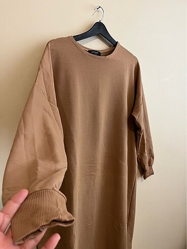 s Beden camel Renk Lemaye sweat elbise