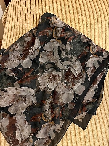 desenli ipek krep şal 75x185
