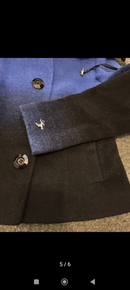 Düğmeli Lacivert Mini Kadın Kaban - Görsel 5