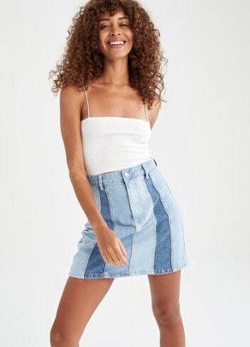 Urban Outfitters Urban M beden çift renkli kot etek