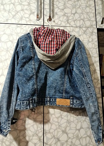 Düğmeli Mavi Kadın Kot Ceket - Görsel 2