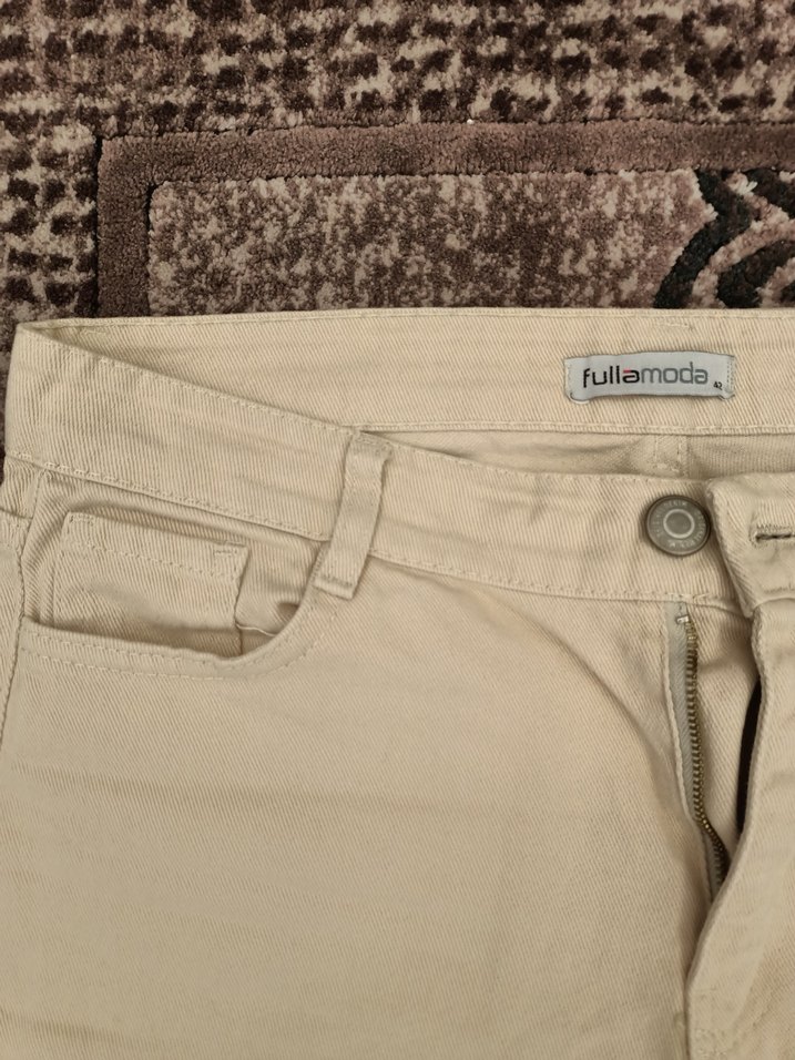 Bej Regular Fit Kadın Kot Pantolon - Görsel 2