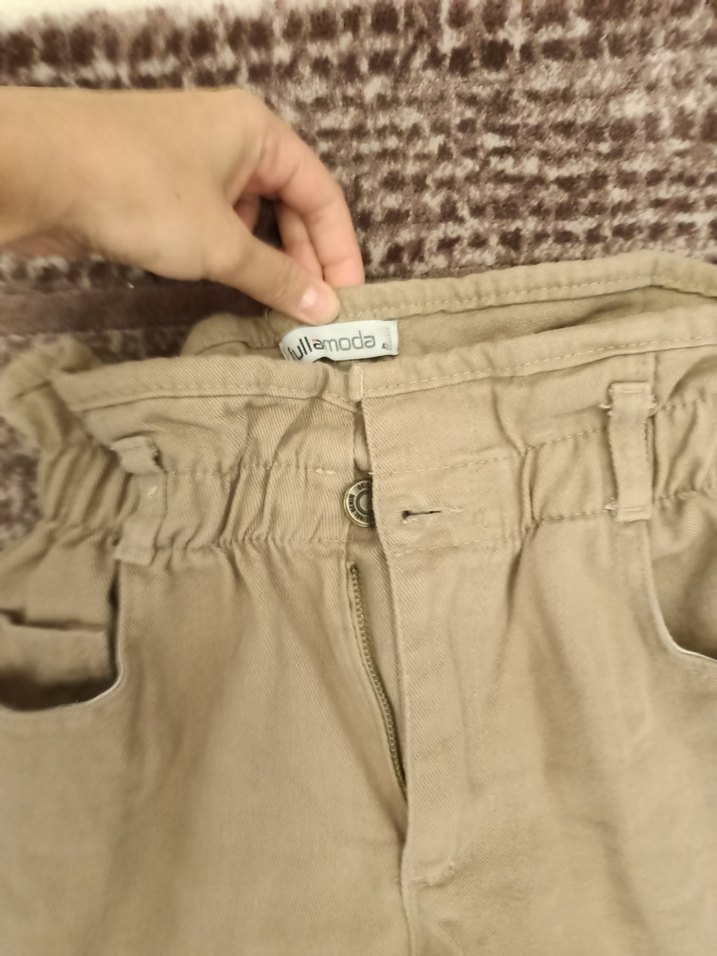 camel renk kot pantolon - Görsel 2