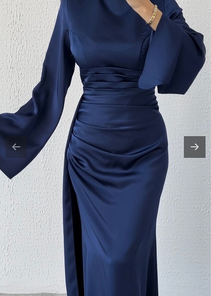 Saten elbise - Görsel 3