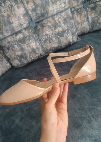 Bej Kadın Blok Topuklu Günlük Ayakkabı - Görsel 3