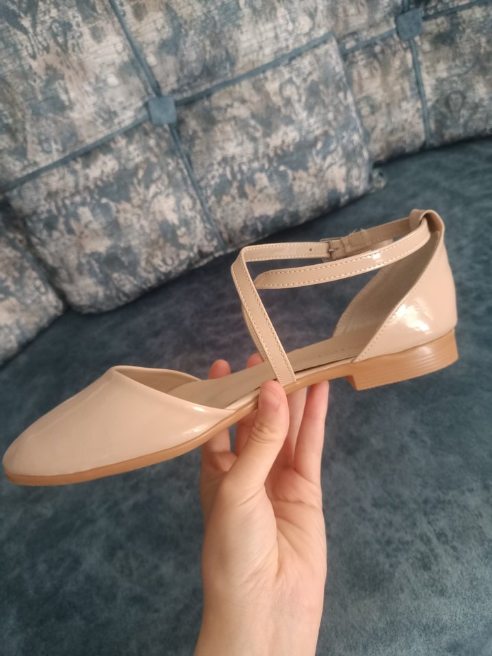 Bej Kadın Blok Topuklu Günlük Ayakkabı - Görsel 3