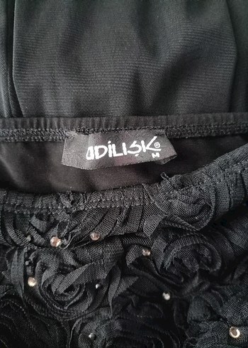 Siyah Straplez Gotik Midi Elbise - Görsel 4