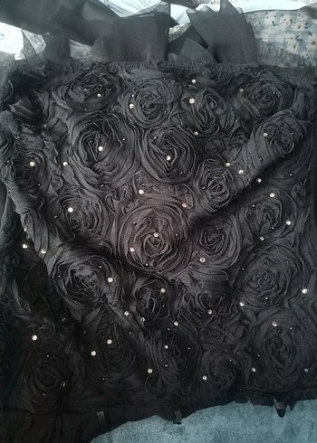 Siyah Straplez Gotik Midi Elbise - Görsel 3