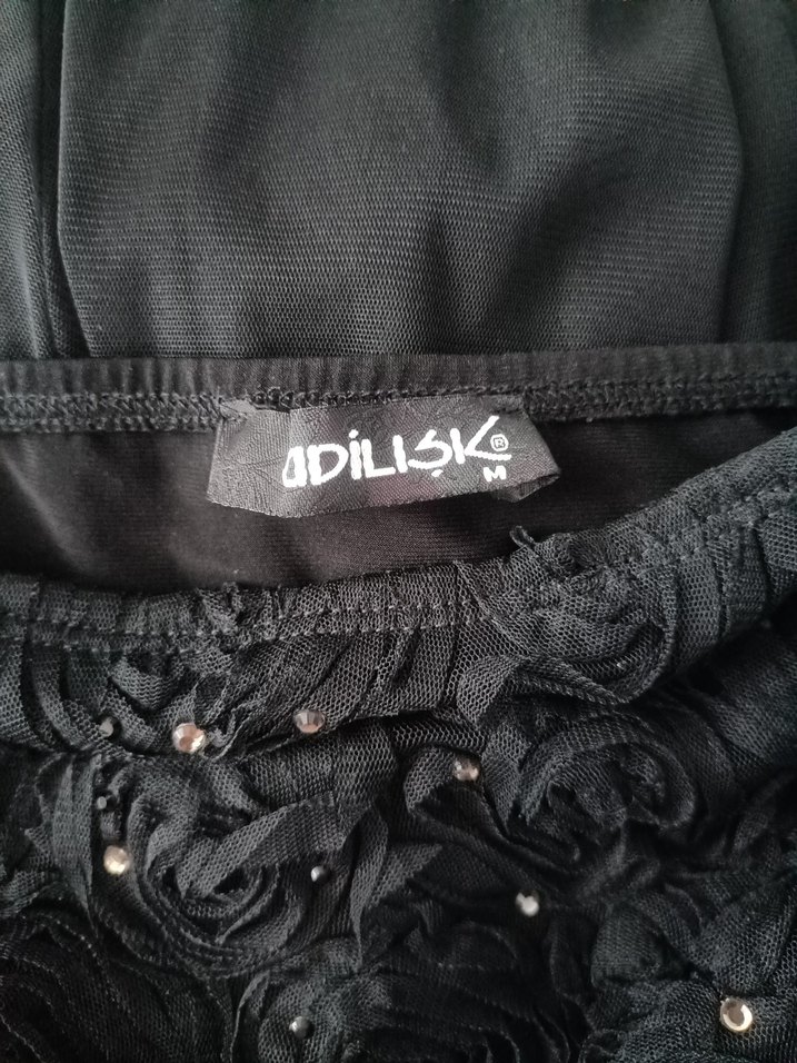 Siyah Straplez Gotik Midi Elbise - Görsel 4