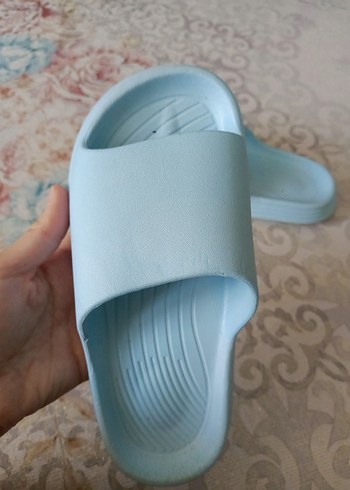 Mavi Pastel Platform Tabanlı Kadın Terlik - Görsel 4