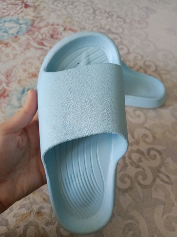 Mavi Pastel Platform Tabanlı Kadın Terlik - Görsel 4