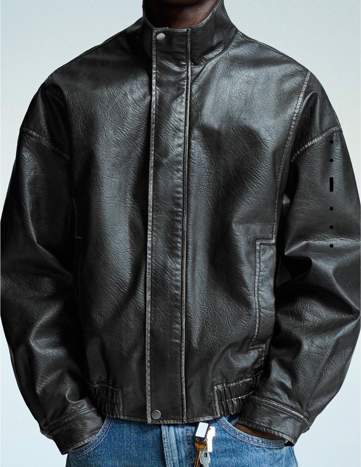 Bershka deri ceket - Görsel 2