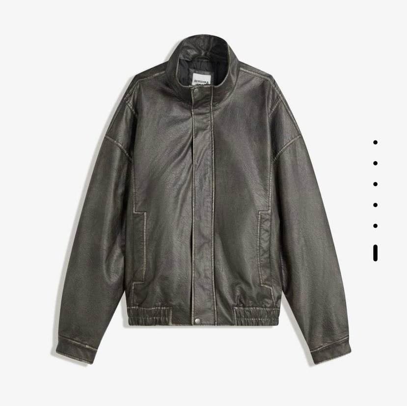 Bershka deri ceket - Görsel 5
