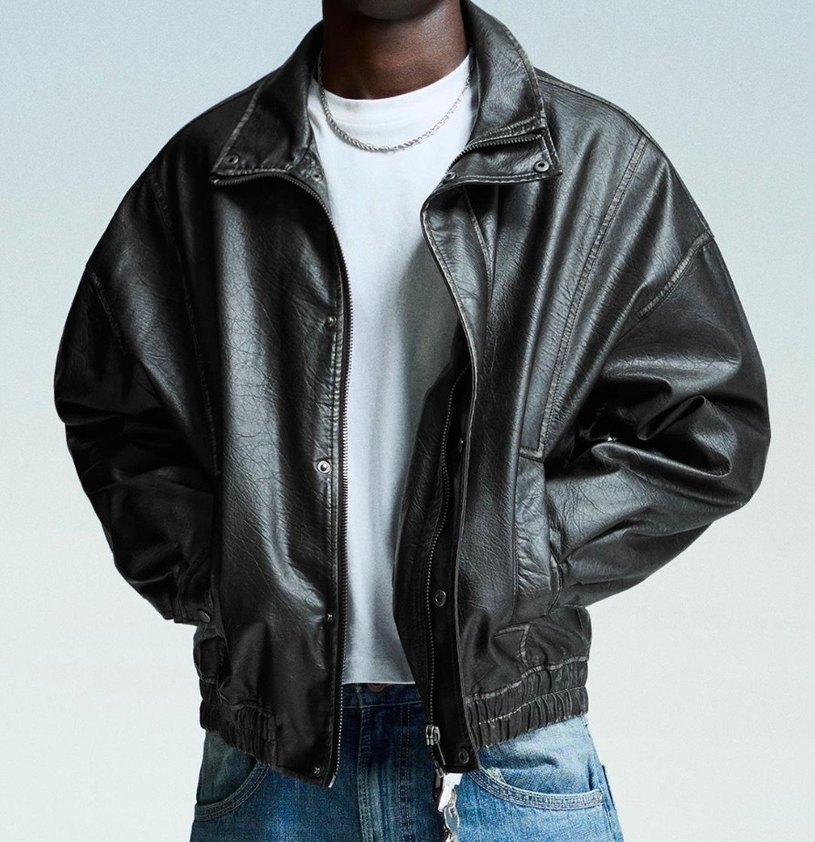 Bershka deri ceket - Görsel 3