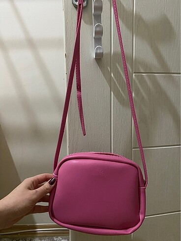  Beden pembe Renk pembe çapraz askı kol çantası