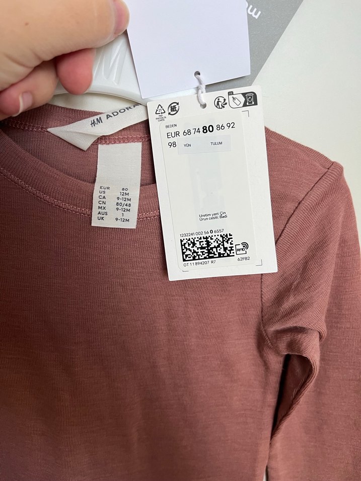 Uzun Kollu Bebek Yün Body H&M - Görsel 2