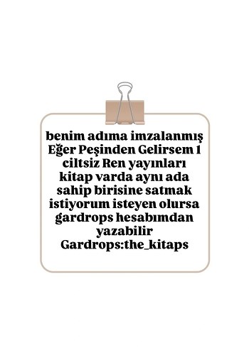İmzalı Ciltsiz Ren Yayınları Eğer Peşinden Gelirsem Emre Gül