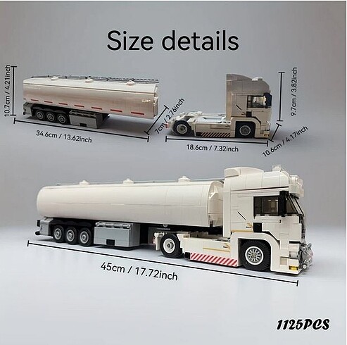  Beden Renk Tır Tanker Lego Technic Seti