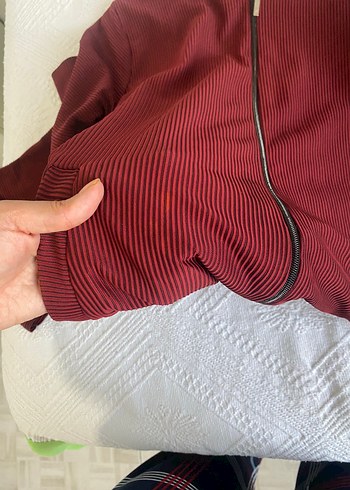 s Beden Bordo Uzun Kollu Fermuarlı Kadın Kaban