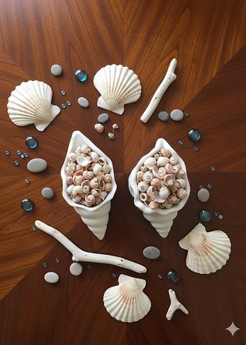 Zara Home Beyaz Deniz Kabuğu Şeklinde Mumluk