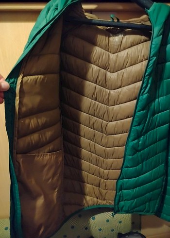 Yeşil Midi Koton Kışlık Mont XL - Görsel 4