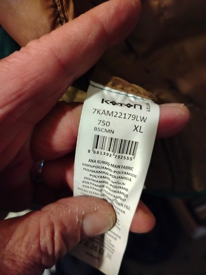 Yeşil Midi Koton Kışlık Mont XL - Görsel 2