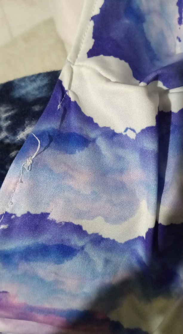 Uzun Kollu, V Yakalı Çok Renkli Bağlamalı Bluz - Görsel 2