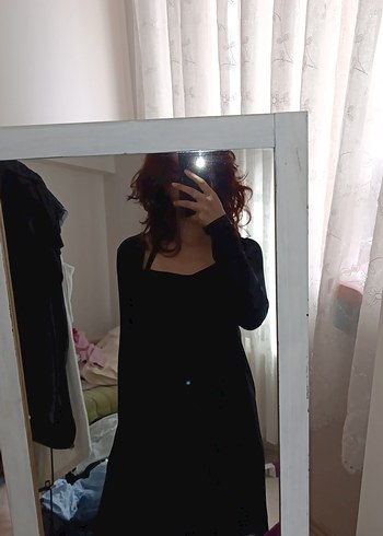 Siyah Gotik Midi Kadın Elbise