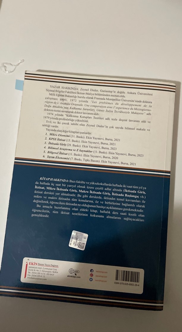 İktisat - Prof. Dr. Zeynel Dinler, 14. Baskı - Görsel 2