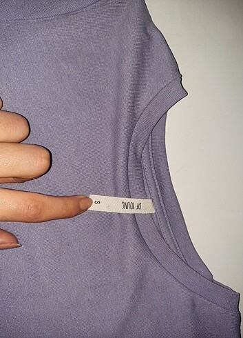 Mor crop tişört 
