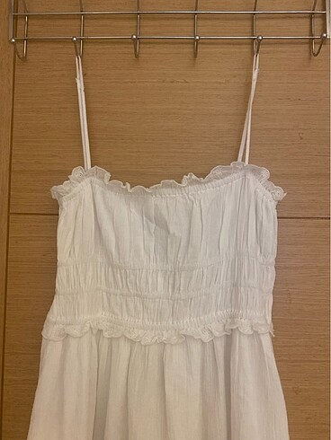Zara Zara Ayarlanabilir Askılı Beyaz Elbise