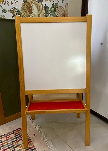 Beyaz Çocuk Yazı Tahtası ve Raf- çizim kağıdı - Görsel 2