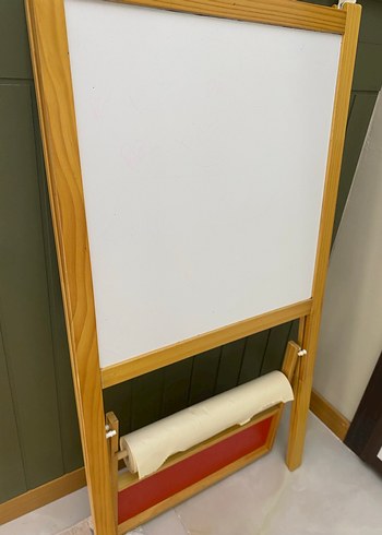 Beyaz Çocuk Yazı Tahtası ve Raf- çizim kağıdı - Görsel 9