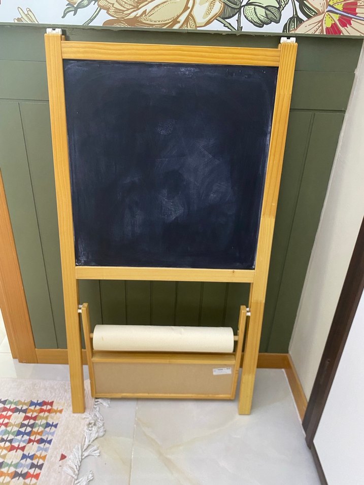 Beyaz Çocuk Yazı Tahtası ve Raf- çizim kağıdı - Görsel 3