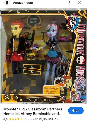 Beden Renk Monster High Abbey ve Heath Burns