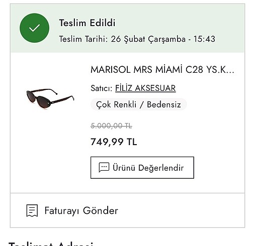 Beden çeşitli Renk Marisol Güneş Gözlüğü