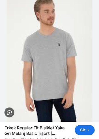 m Beden Gri Erkek Polo Tişört Kısa Kollu Regular Fit